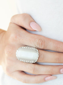 Thank Your LUXE-y Stars White Cat's Eye Ring (Life of the Party July 2021)