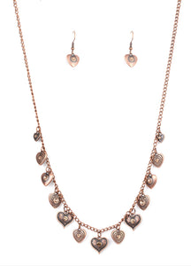 Lovely Lockets Copper Necklace and Earrings