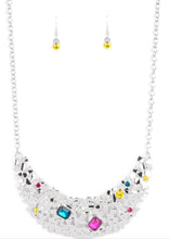Load image into Gallery viewer, Fabulously Fragmented Multicolor Necklace and Earrings
