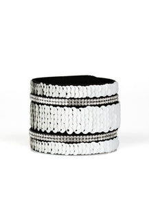 MERMAID Service White/Multicolored Sequin Wrap Bracelet