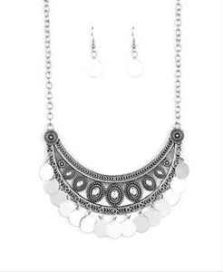 CHIME's Up Silver Necklace and Earrings