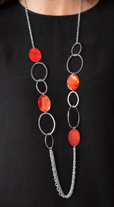 Kaleidoscope Coasts Red Necklace and Earrings