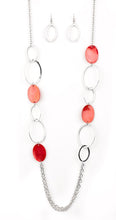 Load image into Gallery viewer, Kaleidoscope Coasts Red Necklace and Earrings
