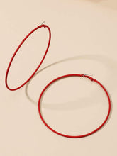 Load image into Gallery viewer, A Touch of Red Hoop Earrings
