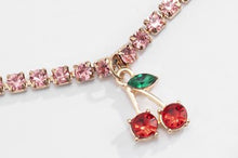 Load image into Gallery viewer, Cherry-Licious Gold and Bling Necklace
