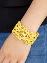 Load image into Gallery viewer, Vintage Romance Yellow Bracelet

