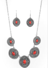 Load image into Gallery viewer, &quot;Alter ECO&quot; Red Necklace and Earrings
