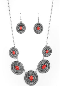 "Alter ECO" Red Necklace and Earrings