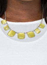 Load image into Gallery viewer, Aura Allure Yellow Cat&#39;s Eye Necklace and Earrings
