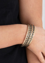 Load image into Gallery viewer, Back-To-Back Stacks Brass and Gold Bracelets
