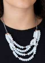 Load image into Gallery viewer, Best POSH-ible Taste White Necklace and Earrings
