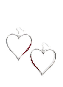 "Love Kiss" Red Heart Earrings