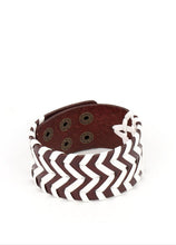 Load image into Gallery viewer, Biker Badlands Brown and White Wrap Bracelet
