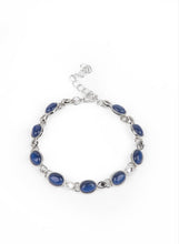 Load image into Gallery viewer, Blissfully Beaming Blue Cat&#39;s Eye Bracelet
