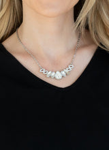 Load image into Gallery viewer, Bride-to-BEAM Silver and  Bling Necklace and Earrings
