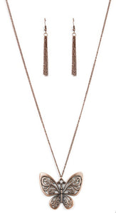 "Butterfly Boutique" Copper Necklace and Earrings