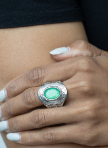Calm And Classy Green Ring