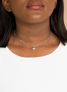 Casual Crush Silver Heart Necklace and Earrings