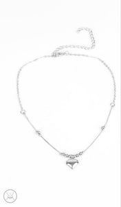 Casual Crush Silver Heart Necklace and Earrings