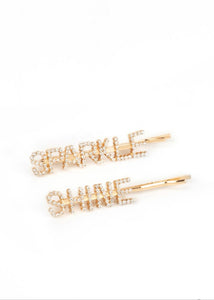 Center of the SPARKLE-verse Gold and Bling Hair Clip