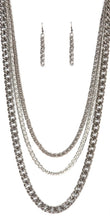 Load image into Gallery viewer, Chain of Champions Mixed Metal Necklace and Earrings
