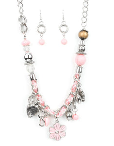 Charmed, I Am Sure Pink Necklace and Earrings