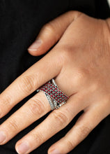 Load image into Gallery viewer, Classic Crossover Red Bling Ring
