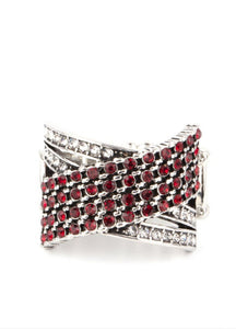 Classic Crossover Red Bling Ring