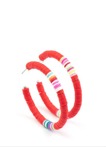 Colorfully Contagious Red Earrings