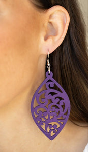Coral Garden Purple Earrings