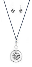 Load image into Gallery viewer, CORD-inated Effort Blue Necklace and Earrings
