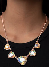 Load image into Gallery viewer, Cosmic Constellations Copper and Multicolor Necklace and Earrings
