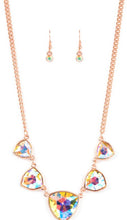 Load image into Gallery viewer, Cosmic Constellations Copper and Multicolor Necklace and Earrings
