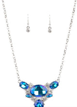 Load image into Gallery viewer, Cosmic Coronation Blue Necklace and Earrings
