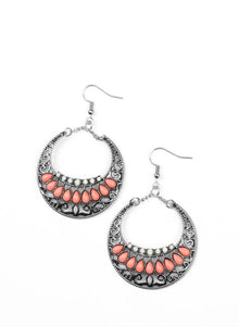 Crescent Couture Orange/Coral Earrings