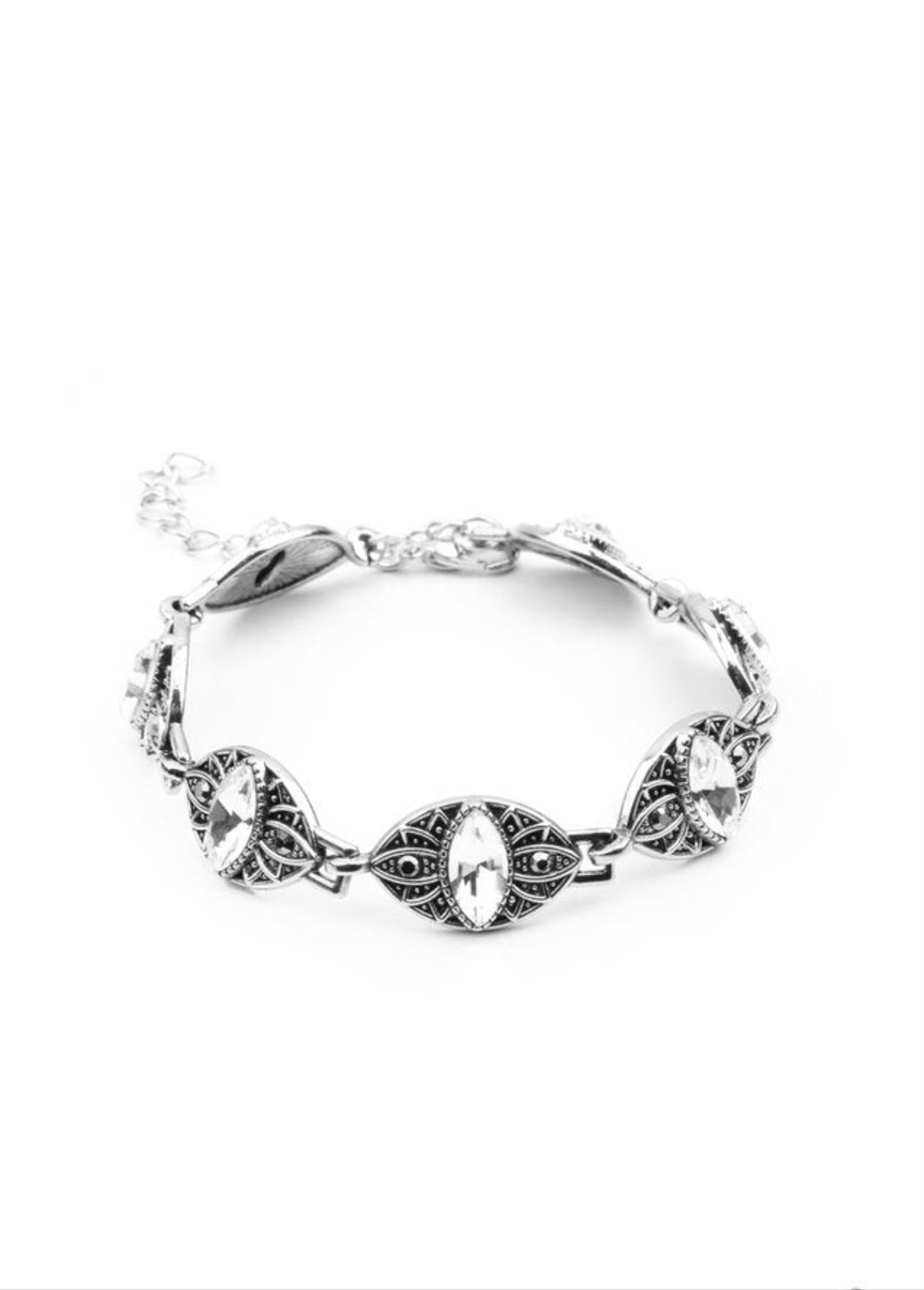 Crown Privilege White Bracelet