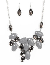 Load image into Gallery viewer, Date Night Nouveau Silver and Gray Necklace and Earrings
