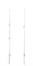 Load image into Gallery viewer, Dauntlessly Dainty Silver and Blue Earrings
