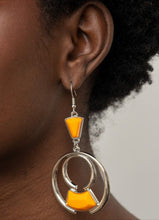 Load image into Gallery viewer, Deco Dancing Orange Earrings
