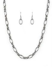Load image into Gallery viewer, Defined Drama Black Necklace and Earrings
