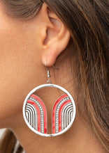 Load image into Gallery viewer, Delightfully Deco Red Earrings
