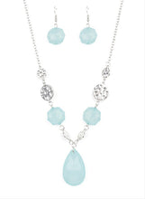 Load image into Gallery viewer, DEW What You Wanna DEW Light Blue Necklace and Earrings
