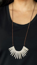 Load image into Gallery viewer, Exotic Edge White and Copper Necklace and Earrings
