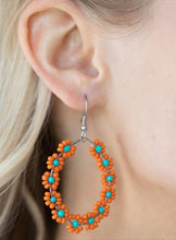 Load image into Gallery viewer, Festively Flower Child Orange Earrings
