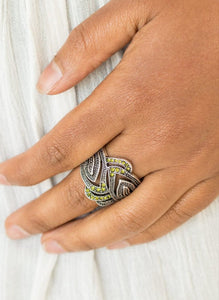 Fire and Ice Green Ring