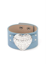 Load image into Gallery viewer, Flauntable Flirt Blue and Bling Bracelet
