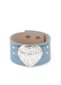 Flauntable Flirt Blue and Bling Bracelet