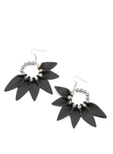 Load image into Gallery viewer, Flower Child Fever Black Earrings
