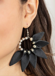 Flower Child Fever Black Earrings