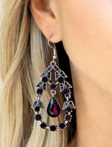 "Garden D" Purple Earrings
